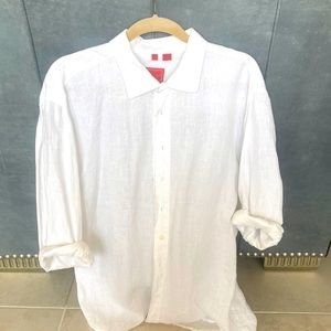 White linen button up